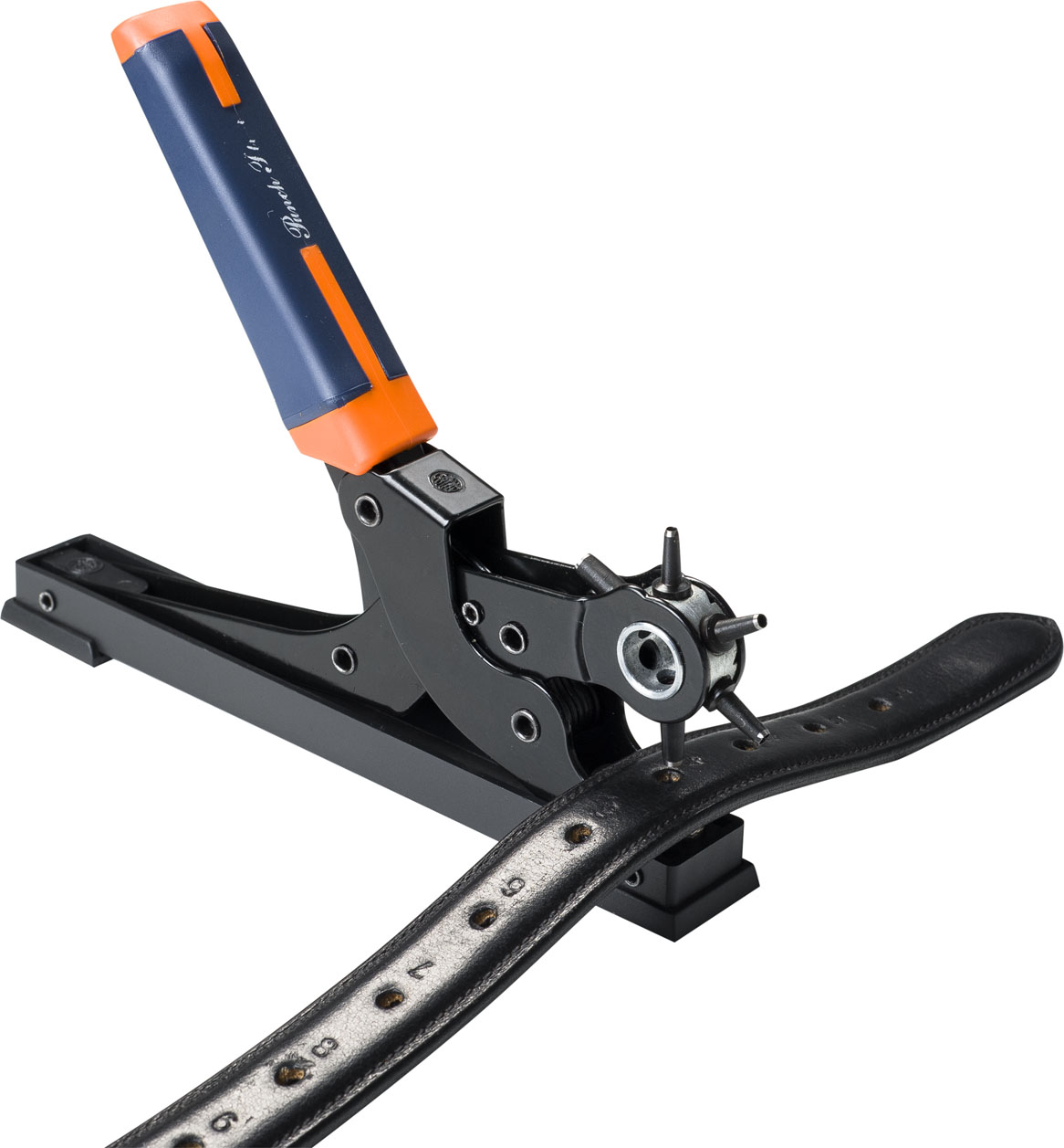 HIPPOTONIC Tabletop Hole Punch Navy/Orange - 2