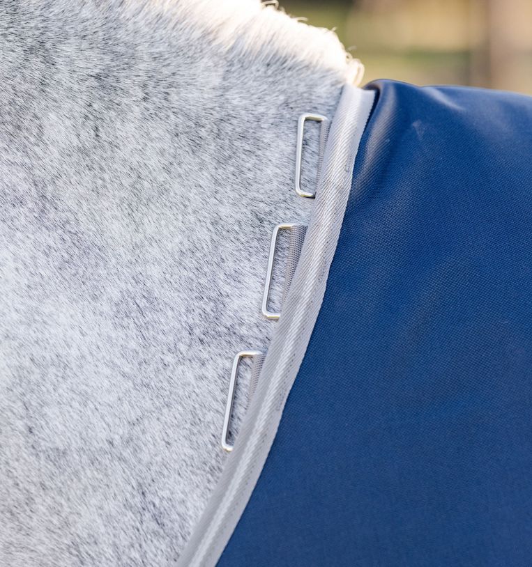 Horseware Amigo 1200D Pony Turnout 50g Laivastonsininen/Titaaninharmaa & Hopea - 3