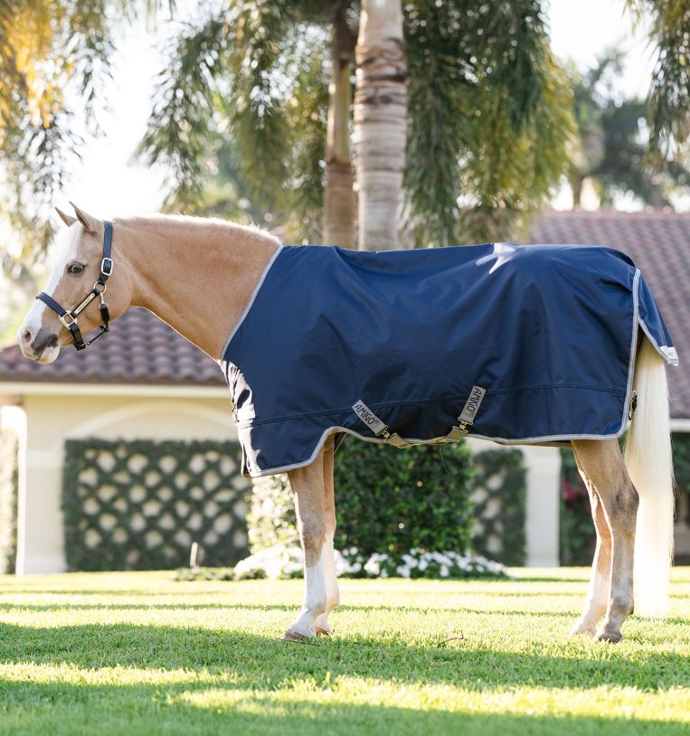 Horseware Amigo 1200D Pony Turnout 50g Laivastonsininen/Titaaninharmaa & Hopea