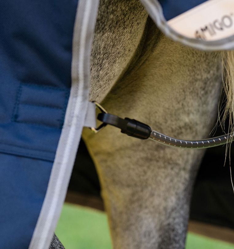 Horseware Amigo 1200D Pony Turnout 50g Laivastonsininen/Titaaninharmaa & Hopea - 5