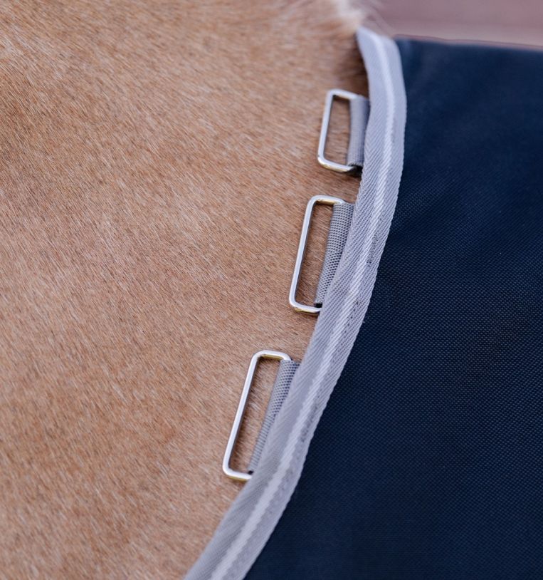 Horseware Amigo 1200D Pony Turnout 50g Musta/Titaaninharmaa & Hopea - 4