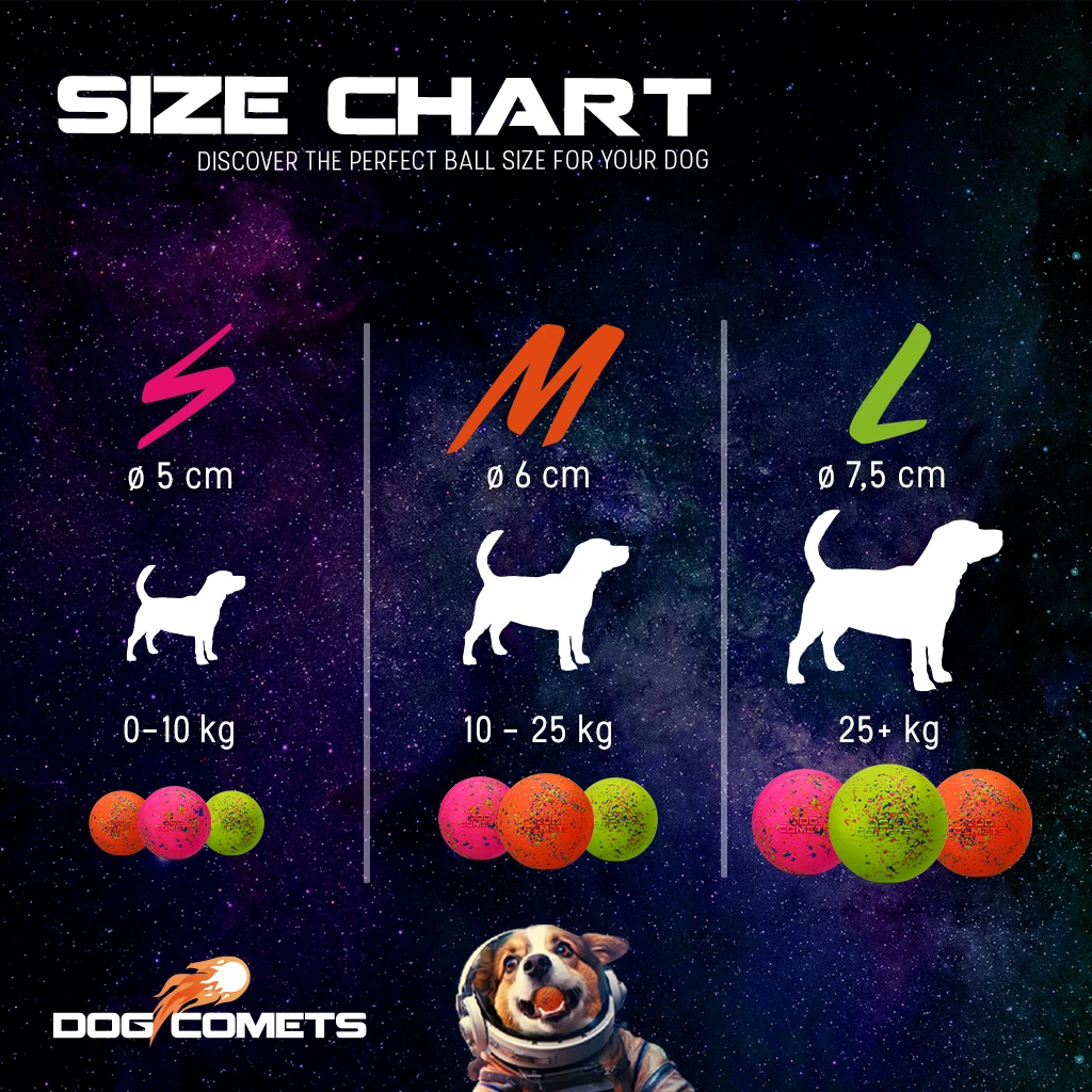 Dog Comets Stardust Dog Toy M&nbsp;- Pink - bounces