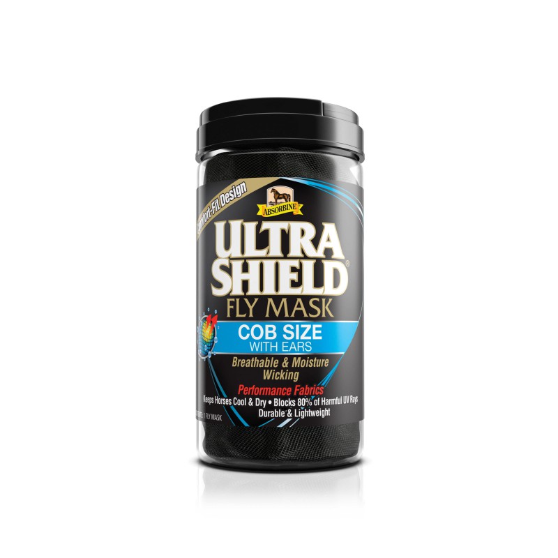 ABSORBINE UltraShield Kärpäshuppu Korvilla - Musta, Cob - 3