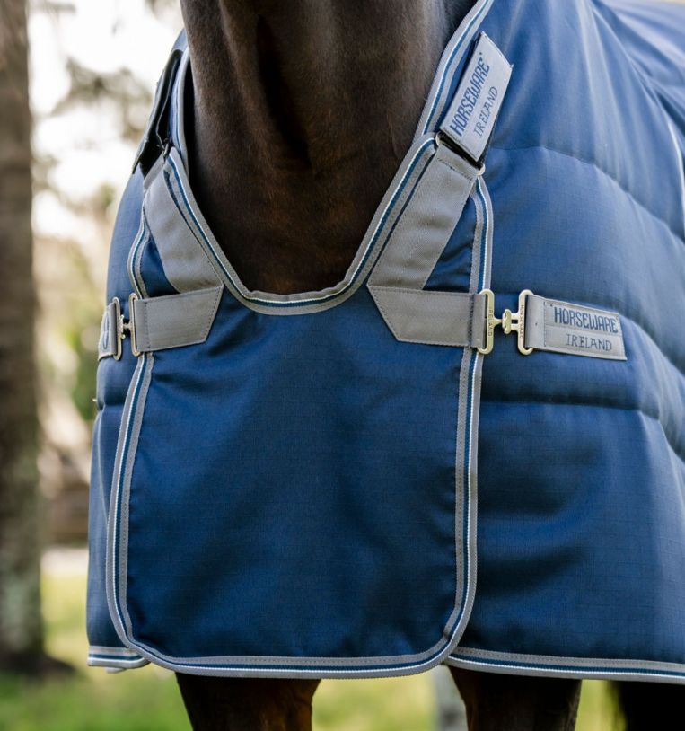 Horseware Rambo Optimo Talliloimi 200g Laivastonsininen/Ukosmyrskyn Harmaa & Hopea - 2