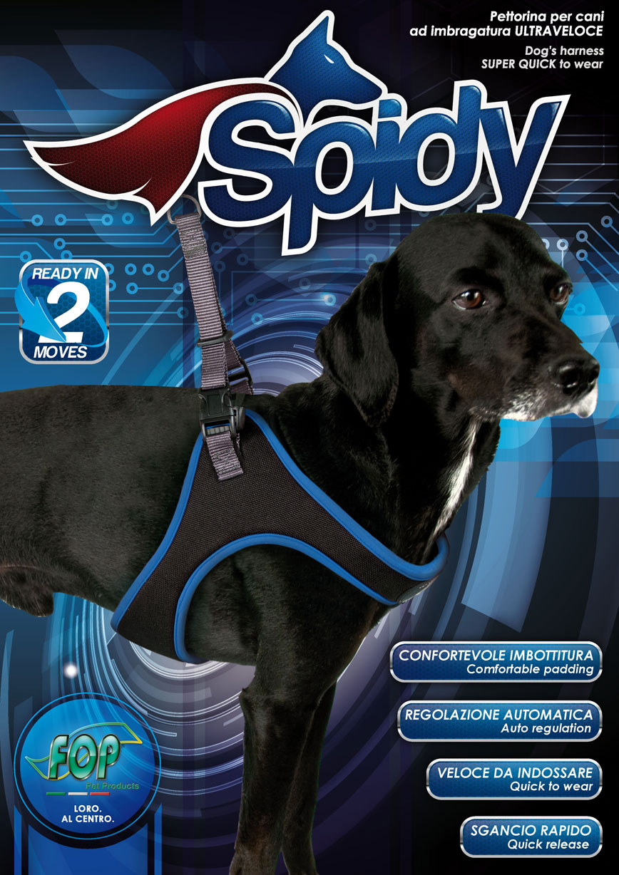 FOP Spidy Dog Harness Viola, M - 16-23 cm - only this copy - 2