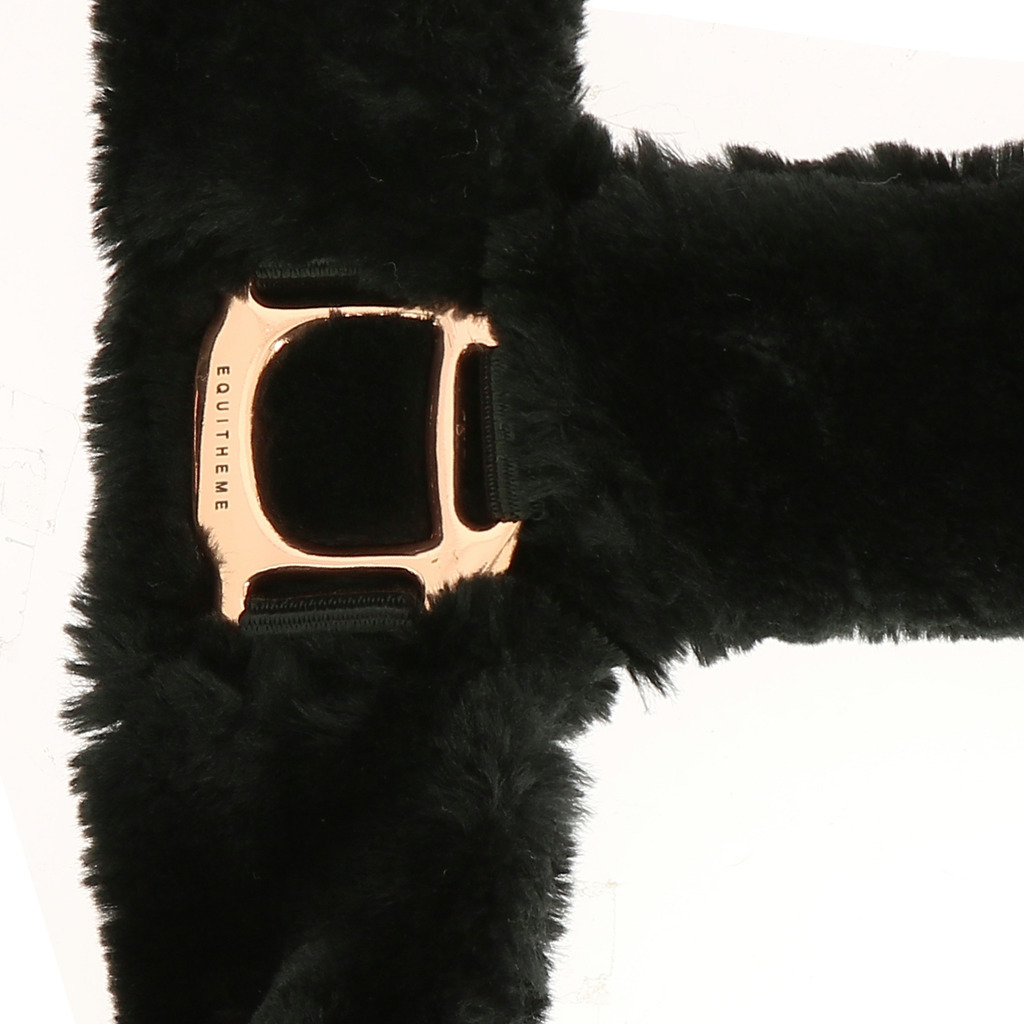 EQUITHEME 'Teddy Pink Gold' Headcollar Black - 2