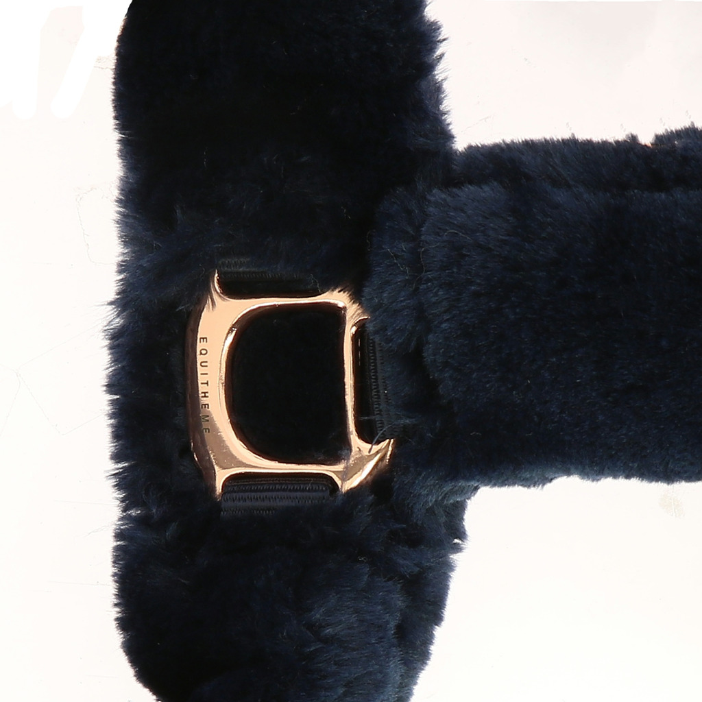 EQUITHEME 'Teddy Pink Gold' Headcollar Navy - 2