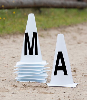 Cones with Letters - For 20x60m Riding Arena