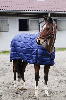 EQUITHEME 'Classic' Stalltäcke Navy 50 g, 5'9 - 125 cm - endast detta ex