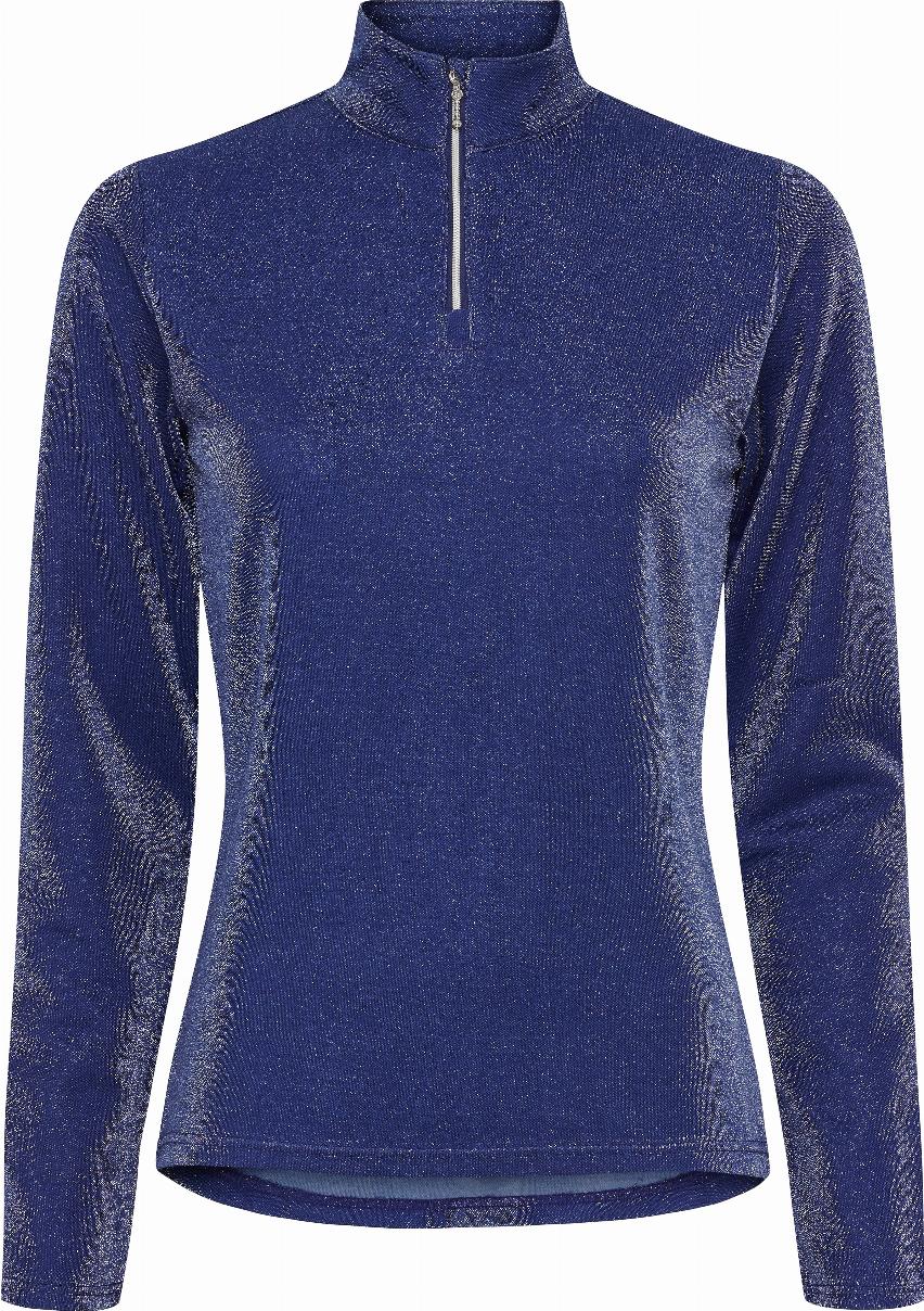 Equipage Shimmer Long-Sleeved Riding Shirt Junior - Navy