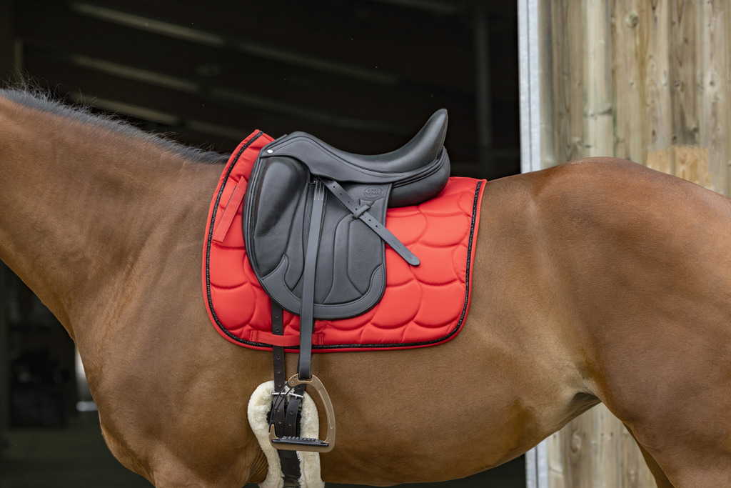 EQUITHEME 'Satin' Schabrak Röd - 2