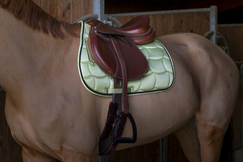 EQUITHEME 'Satin' Saddle Pad Light Green - Full size - 2