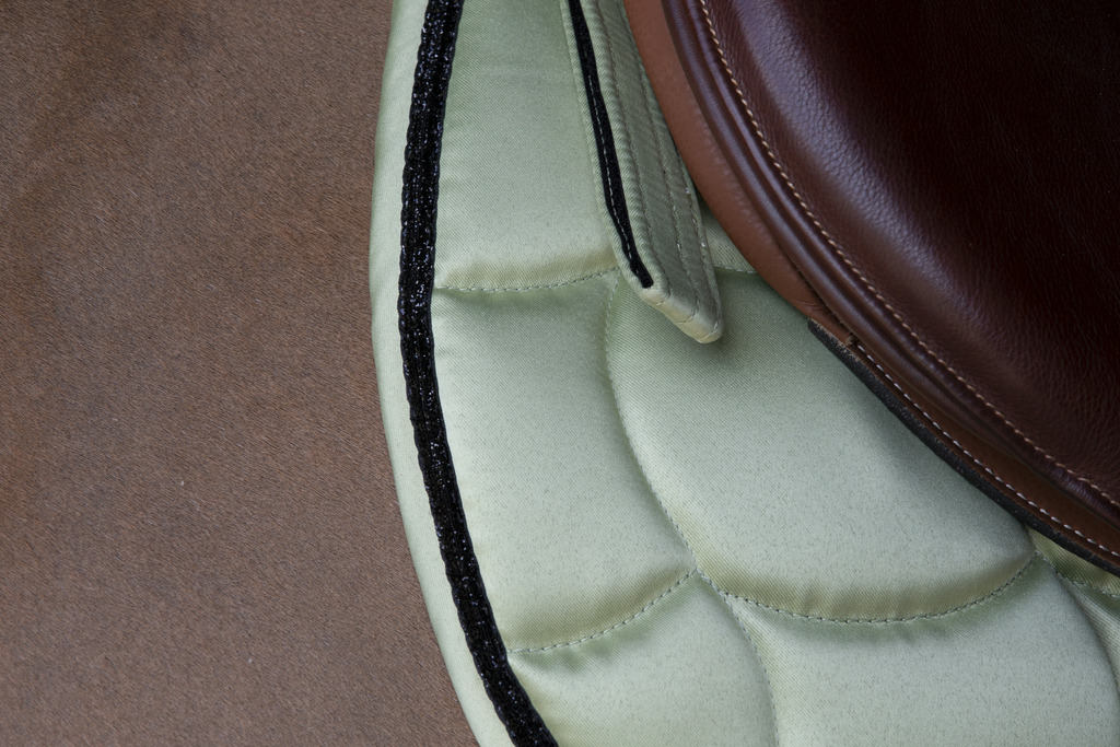 EQUITHEME 'Satin' Saddle Pad Light Green - Full size - 3