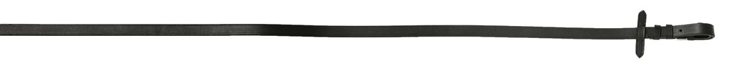 RIDING WORLD Plain Leather Reins Black - Full size
