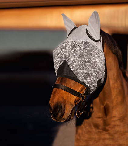 Covalliero Fly Mask with Ear Protection, Pony
