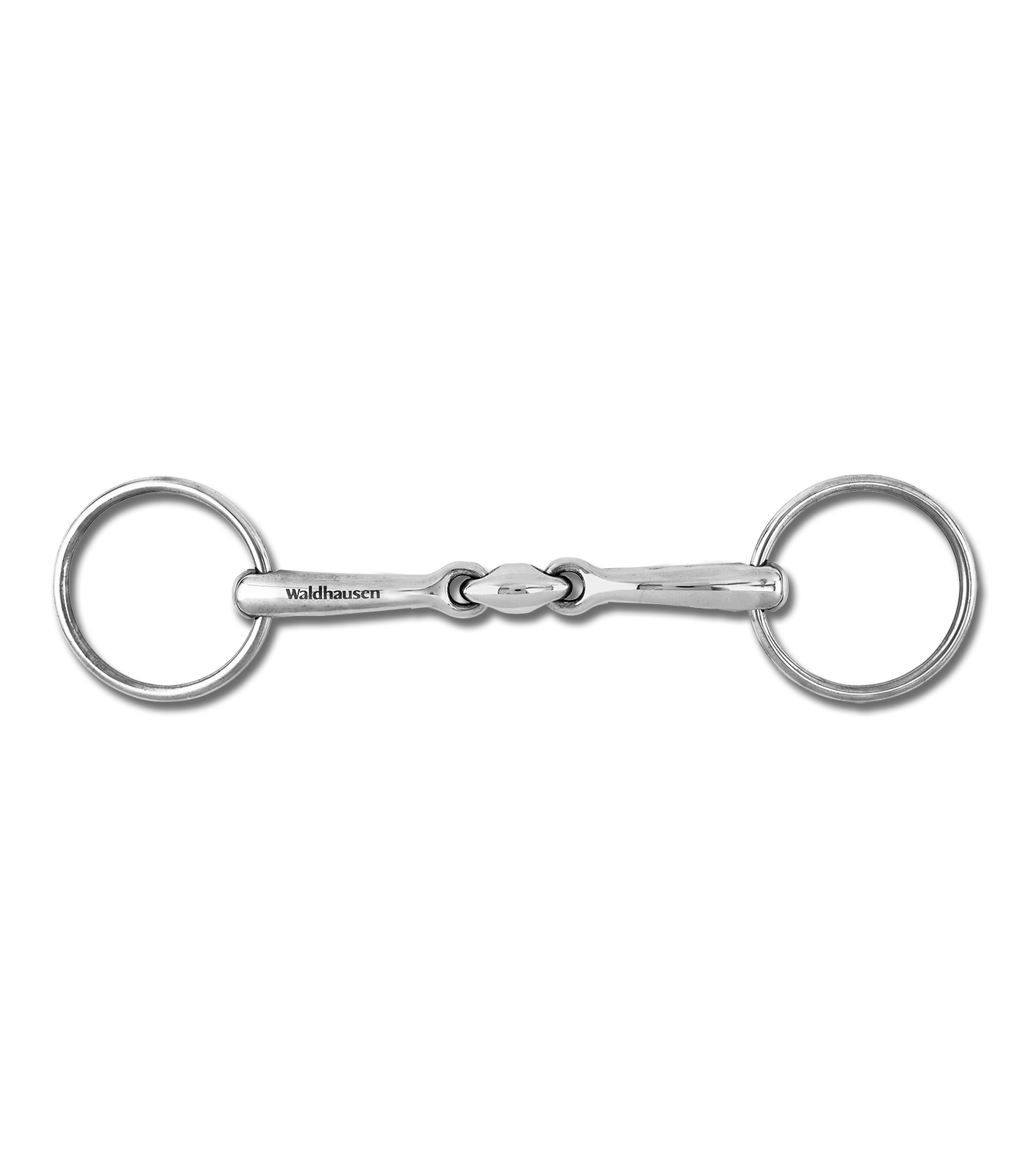 Waldhausen Bridoon Bit, double jointed, solid