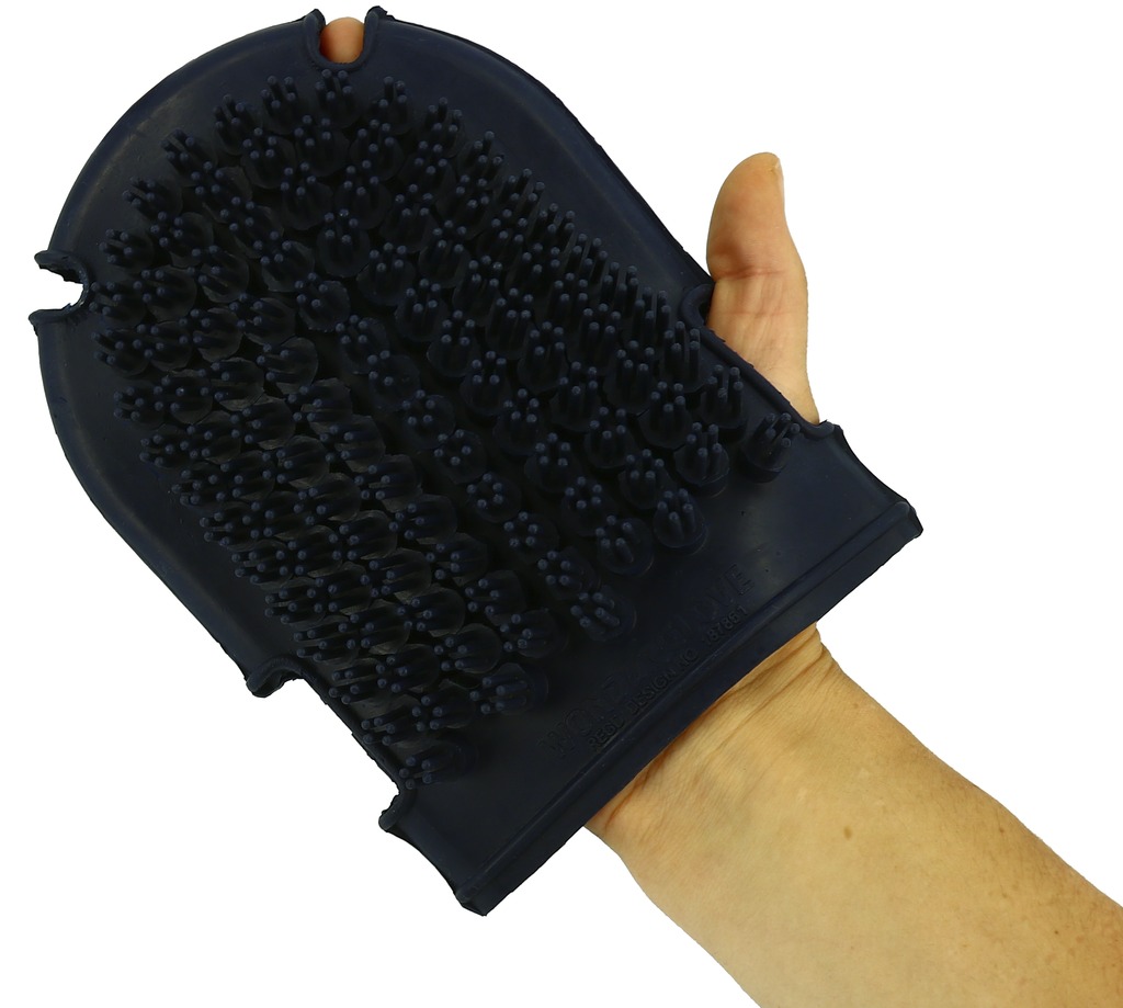 HIPPOTONIC Currying Glove + Brush Navy