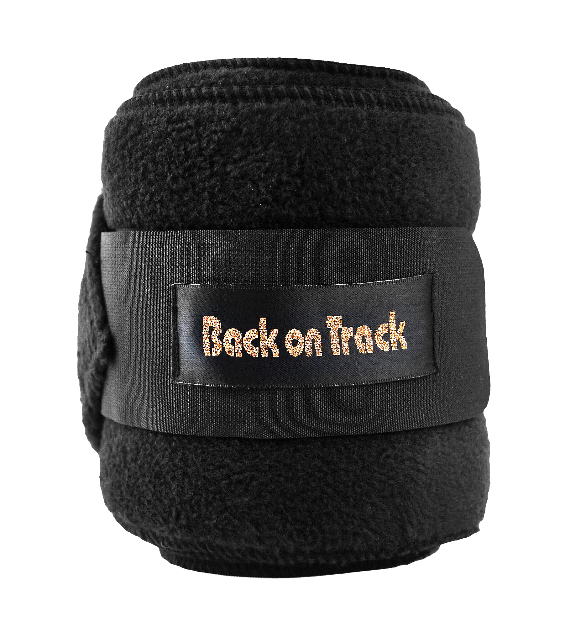 Back on Track Hästlindor i fleece - Svart