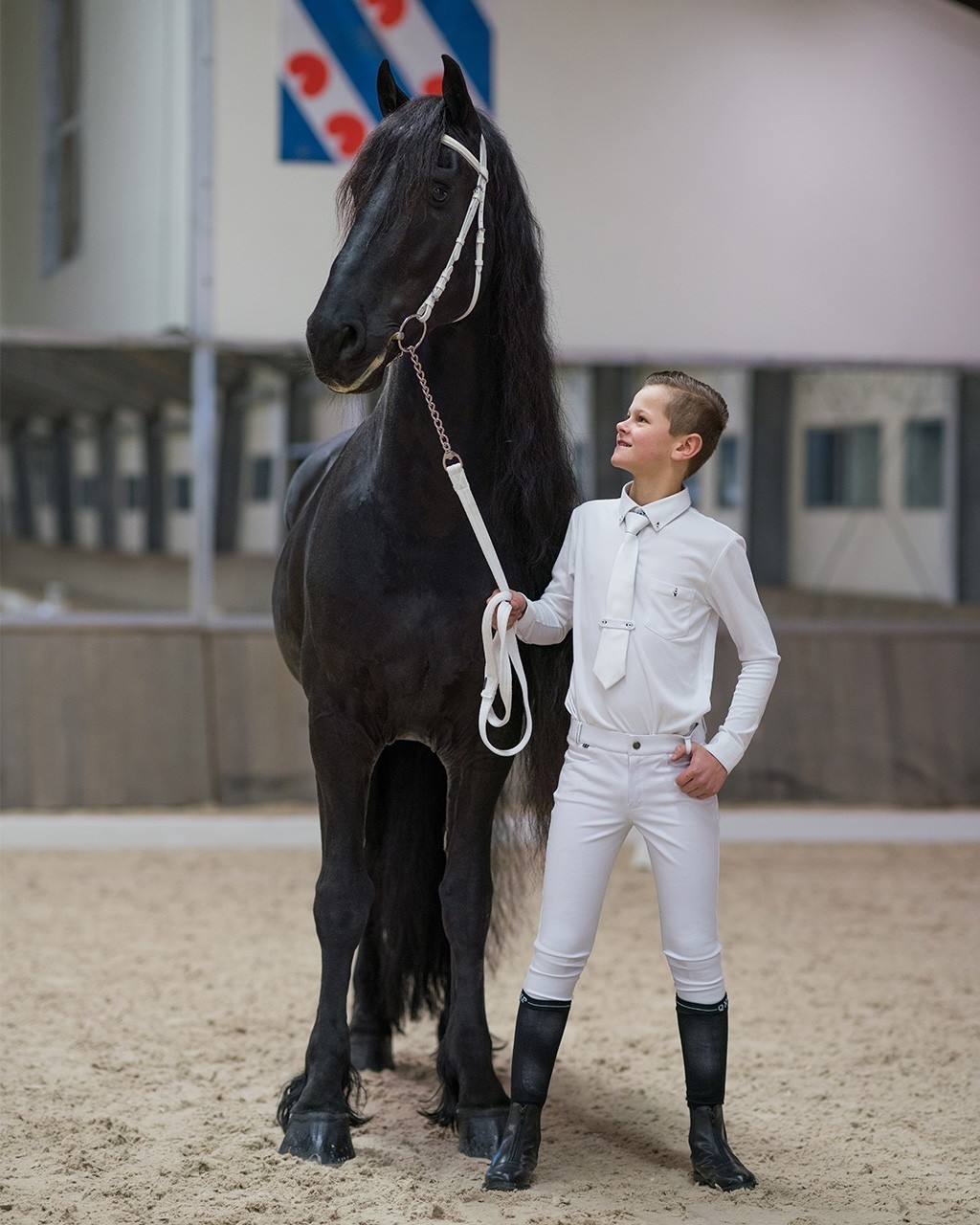 QHP Roan Junior Långärmad Tävlingströja, 128 - endast detta ex - 5