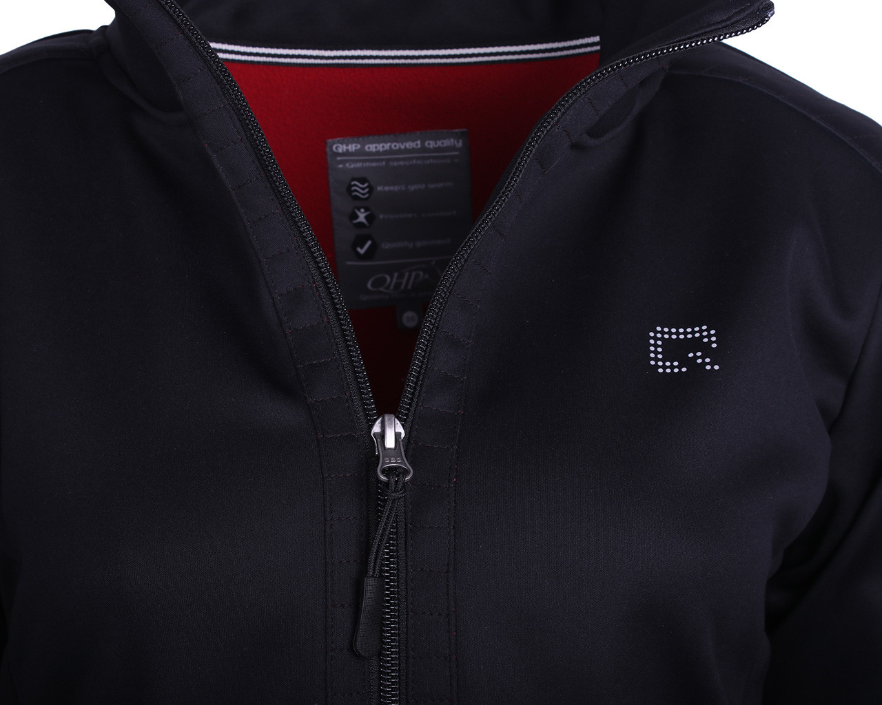 QHP - Sweat jacket Leslie - Musta, 36 - vain tämä kappale - 4