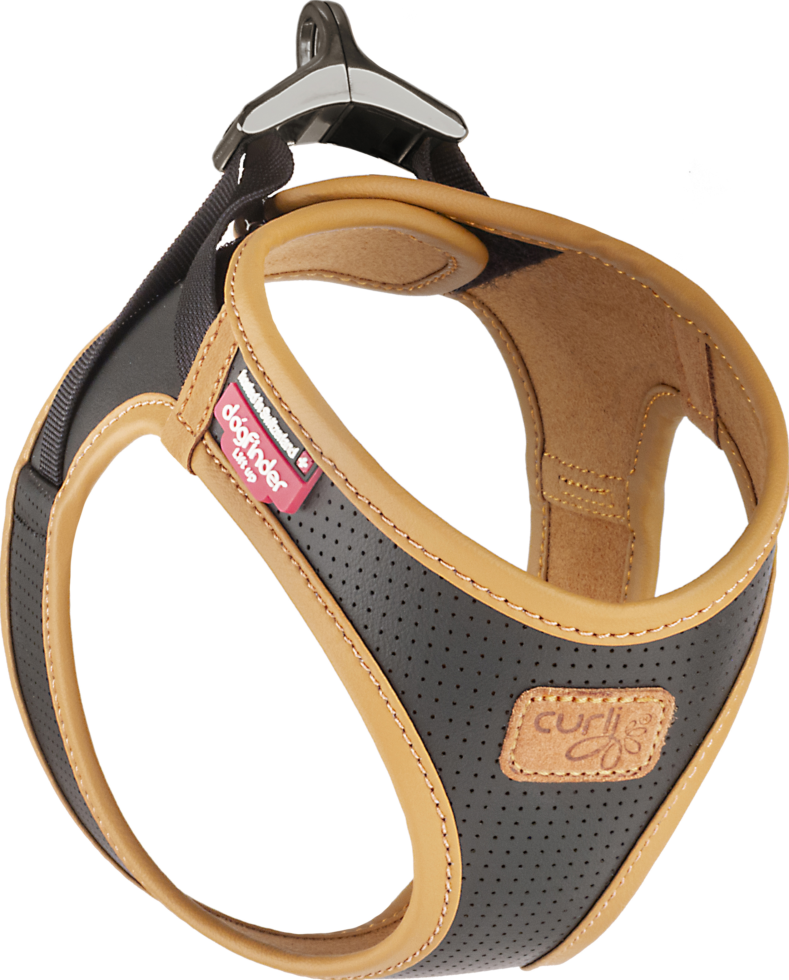 Curli Hundsele I Veganskt Äppelläder - Svart (M)