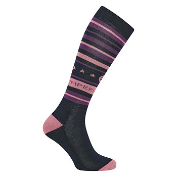Imperial Riding Socks Stripy Sparkle Navy