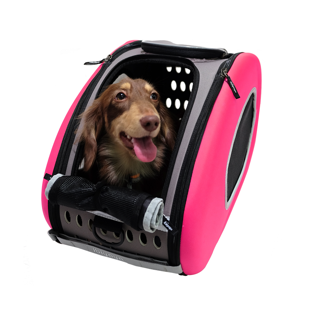 Ibiyaya Eva 4-in-1  Pet Carrier Stroller Kuljetuslaukku - Hot Pink - vain tämä kappale - 9