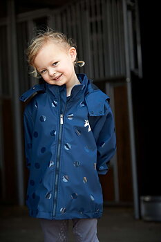 Equipage Holly Regnjacka Junior - Marinblå, 128 - endast detta ex
