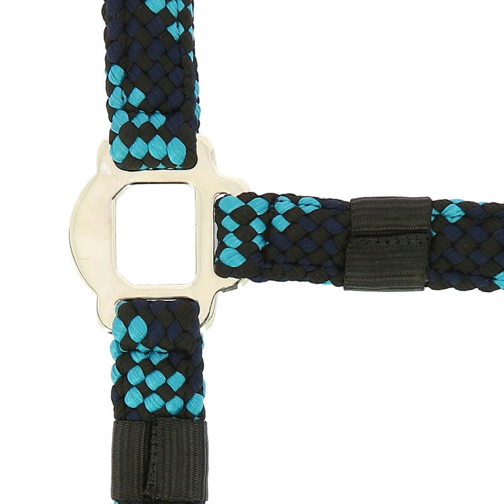 EQUITHEME NORTON Tress Headcollar + Lead Rope Turquoise/Navy/Black - 2