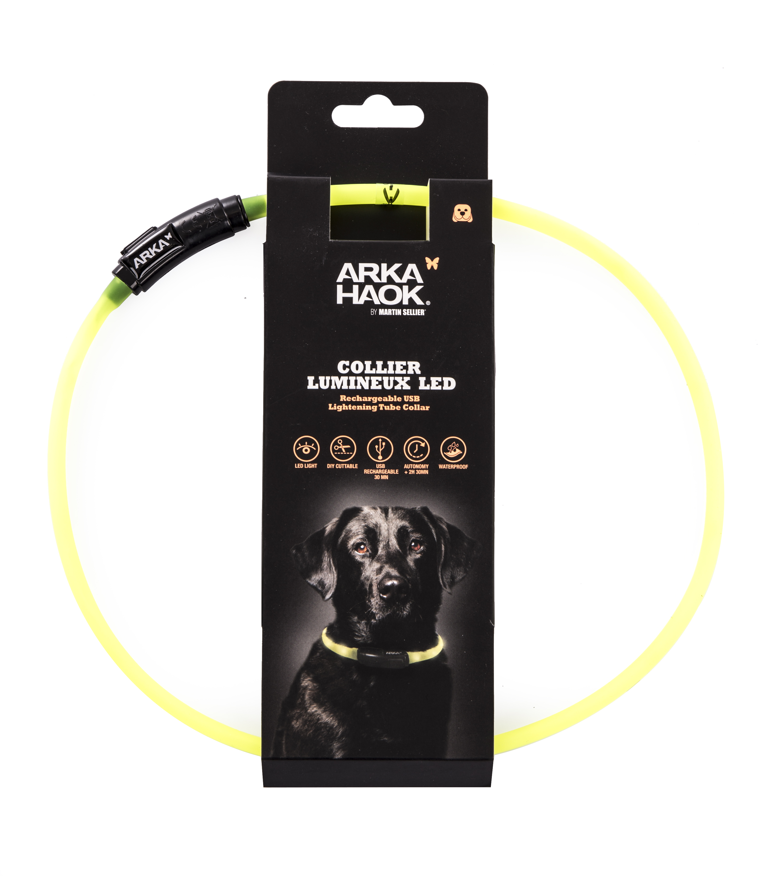 LED-Hundehalsband Blinkend – USB-ladbar, Nylon, Größe XL (52-60 Cm), Für Nachtspaziergänge