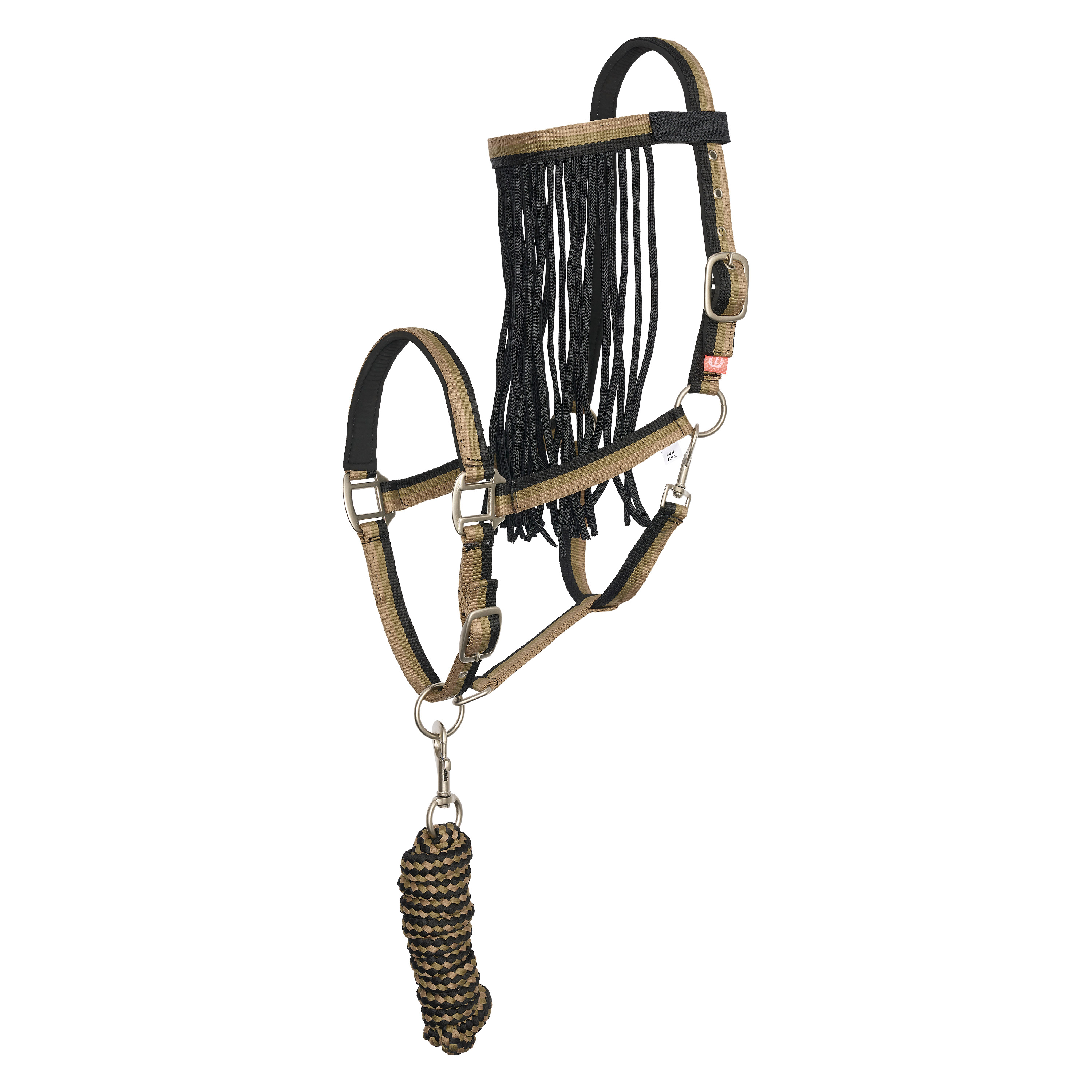 Imperial Riding Set of headcollar lead rope and flyfringes Multi Olive - 3