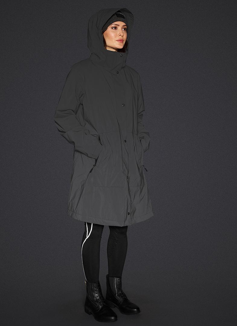 Mountain Horse Flash Parka - Reflexridkappa Junior - Svart, 160 - endast detta ex - 2