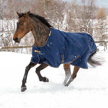 Bucas Irish Turnout 150 g Ulkoloimi - Navy/Gold , 140