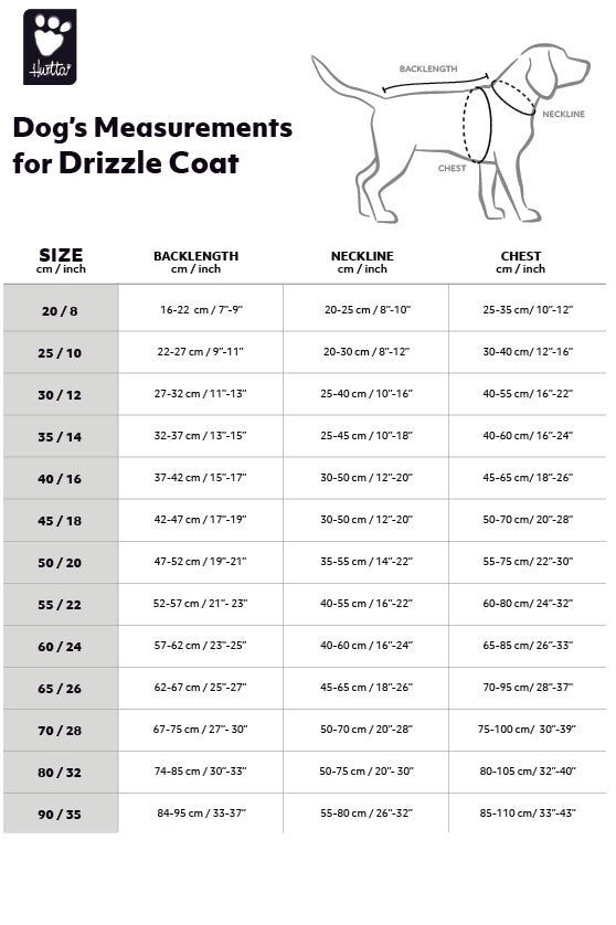 Hurtta Drizzle Rain Coat - Raven , 80 - only this copy - 2