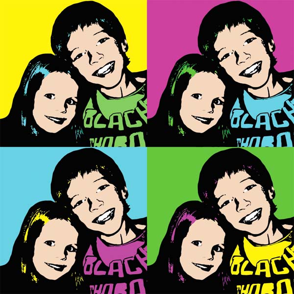 4 - Cartoon Warhol -omgjord för hand - 2