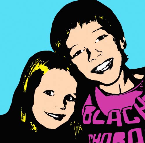 Cartoon Warhol  - omgjord för hand - 7