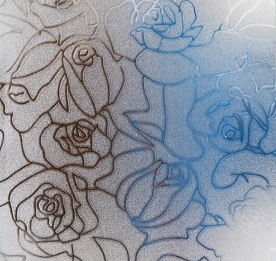 Fönsterfilm /Insynsskydd -Roses -Metervara -bredd 90 cm