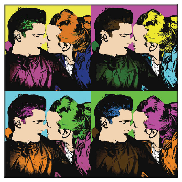 4 - Cartoon Warhol -omgjord för hand - 4