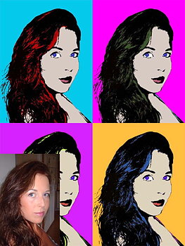 4 - Cartoon Warhol -omgjord för hand