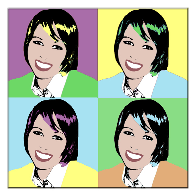 4 - Cartoon Warhol -omgjord för hand - 3