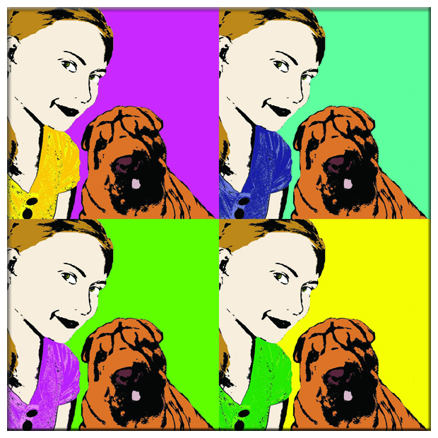 4 - Cartoon Warhol -omgjord för hand - 9
