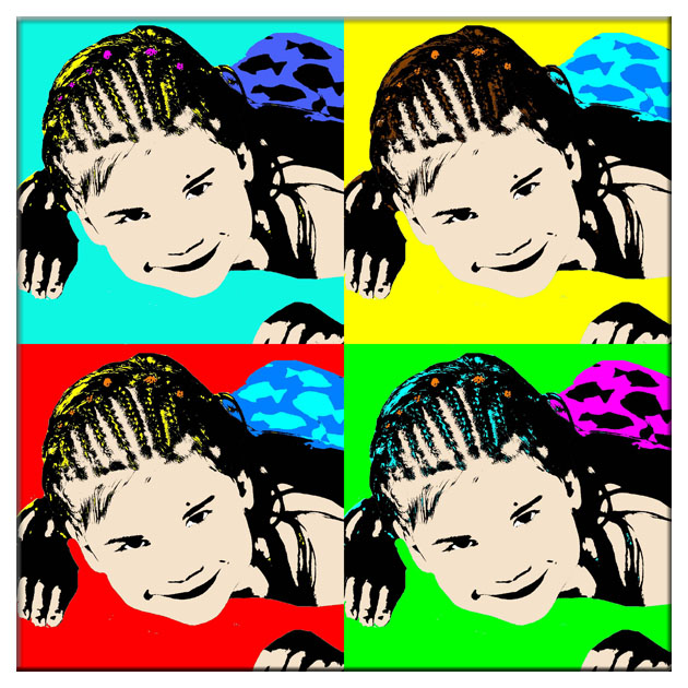 4 - Cartoon Warhol -omgjord för hand - 5