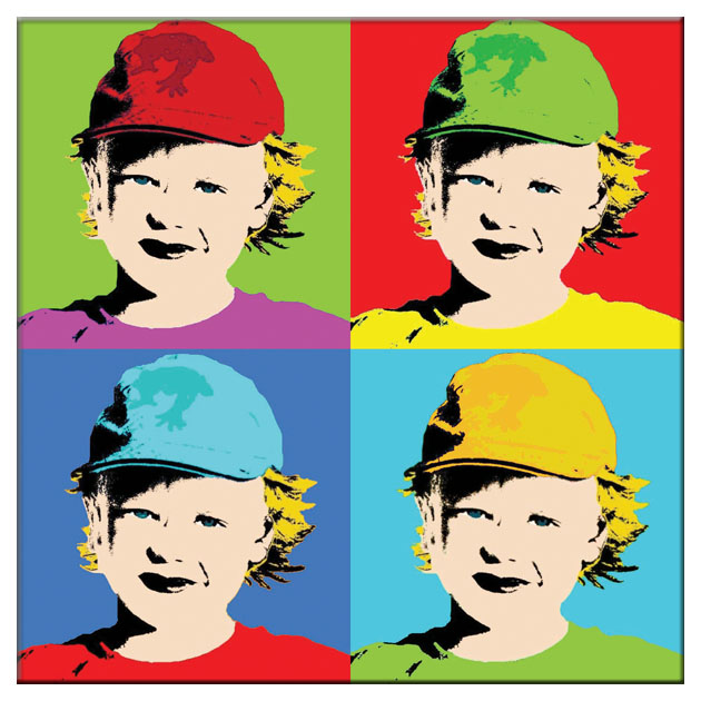 4 - Cartoon Warhol -omgjord för hand - 6