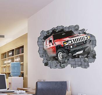 Väggdekor -Hummer med 3D-effekt, 100 x 70 cm