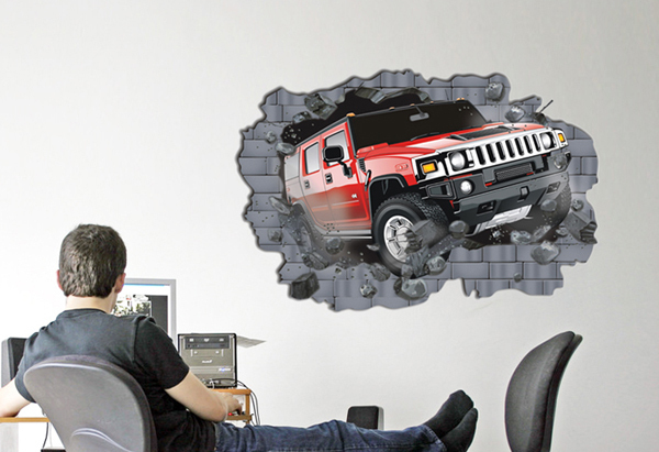 Väggdekor -Hummer med 3D-effekt, 100 x 70 cm - 3