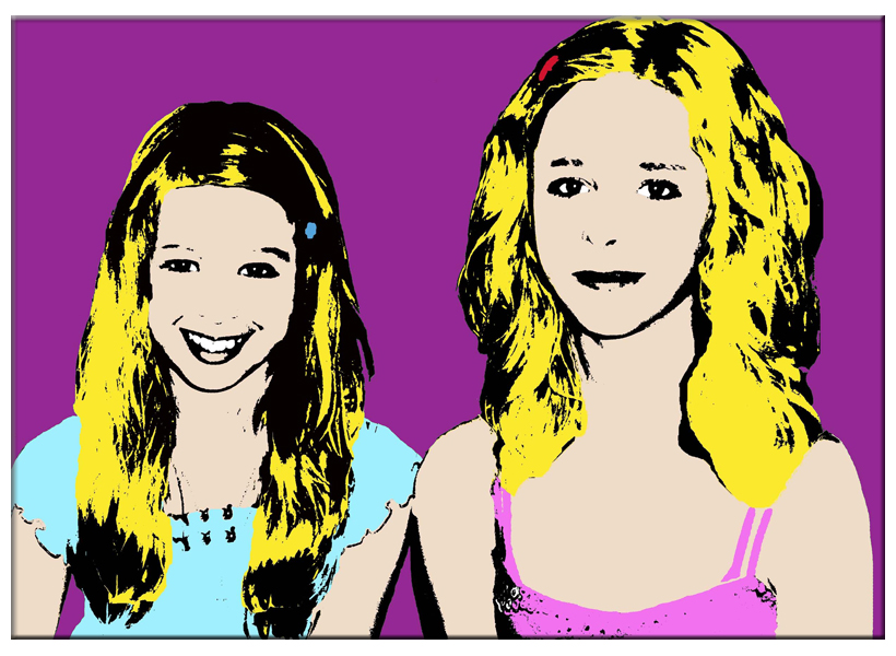 Cartoon Warhol  - omgjord för hand - 25