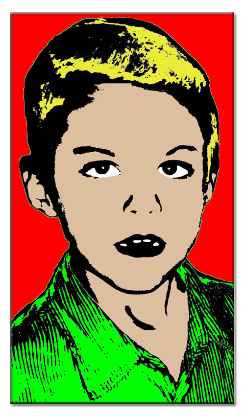 Cartoon Warhol  - omgjord för hand - 11