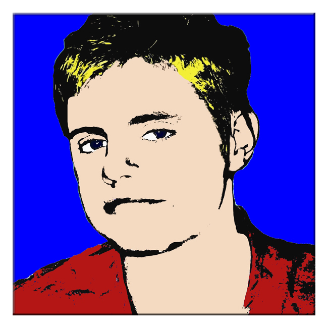 Cartoon Warhol  - omgjord för hand - 10