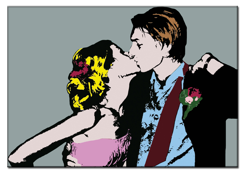 Cartoon Warhol  - omgjord för hand - 4