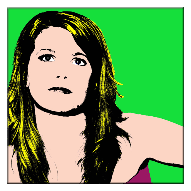 Cartoon Warhol  - omgjord för hand - 22